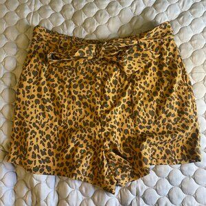 Cheetah Print Flowy Shorts